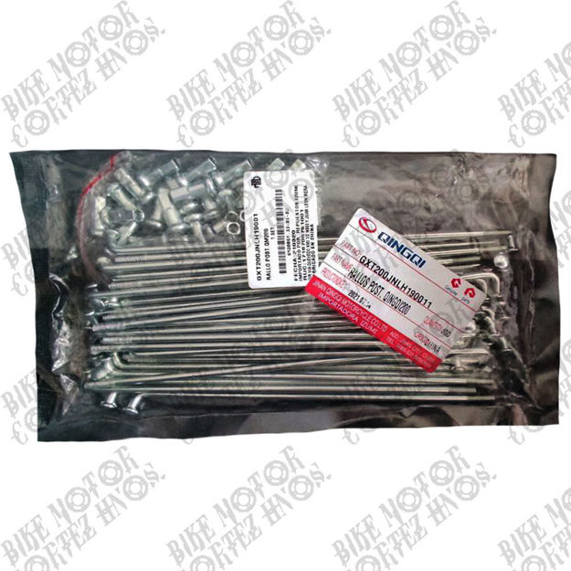Imagen de Conjunto De Rayos / Radios Suzuki Original GXT200 JNLH190011 Rueda Posterior Ts185 TS125ER Qingqi200 Dtk125 Dtk175 172mm 162mm