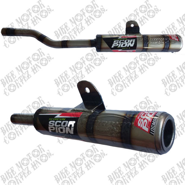 Imagen de Silenciador Yamaha Dtk Quemado Escorpion Calcomania