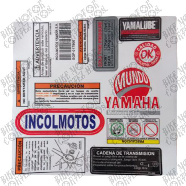 Imagen de Calcomania Advertencia Yamaha Rx100 Rx115 Rx125 Rx135
