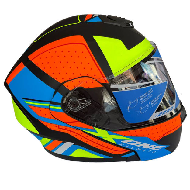Imagen de Casco Doble Uso X-300 Gt Xone Verde Limon  Normativa DOT