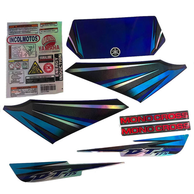 Imagen de Calcomania Tornasol Completa + Advertencias Yamaha Dtk125 Dtk175 Modelo Nuevo Col