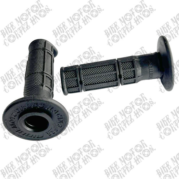 Imagen de Manillar Grips Puños Universal Nibbi Negro Suzuki Ax100 Ts125 Ts185 Gn125 Yamaha Dte Trail Rx100 Rx115 Rx135 Dtk Xtz  Honda Xr250 Tornado Xl200