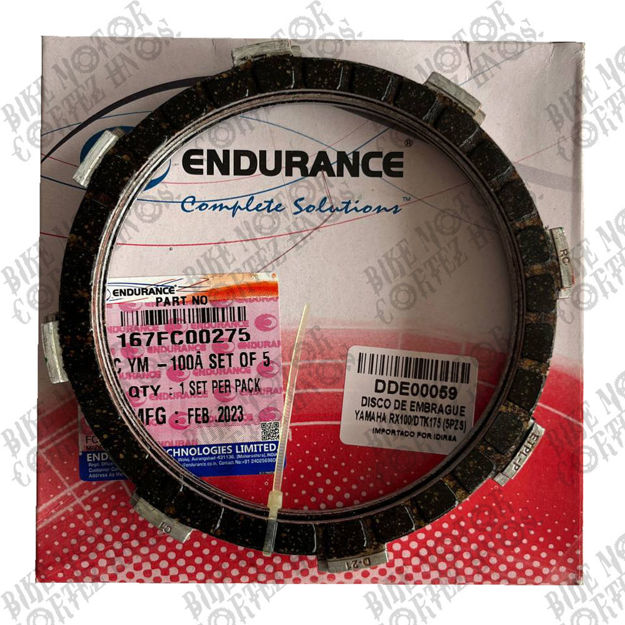 Imagen de Disco Embrague Yamaha Dtk Yb125 5VL Xtz Rx100 Rx115 Rx125 Rx135 5 Pcs Endurance