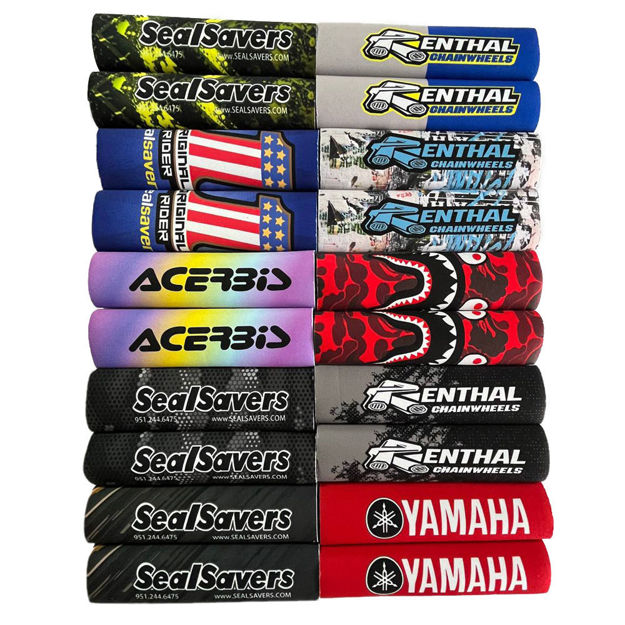 Imagen de Protector Barras Sealsavers 18cm largo x 12 Diametro Yamaha DTk Dte Calimatic Rx100 Rx115 Rx125 Rx135 Suzuki Ts125 Ts185 Ax100 Dr200 Honda Tornado Xr250