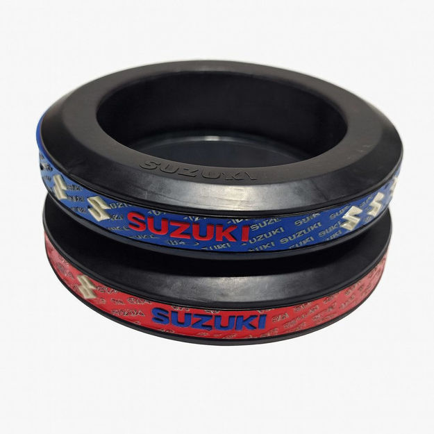 Imagen de Caucho Sliders Mofle Escape Akt100 Suzuki Ax100 Fr80 Con Bnada De Lujo Factory